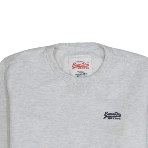 Superdry Men's Grey L Vintage Orange Label Crew Neck Sweatshirt