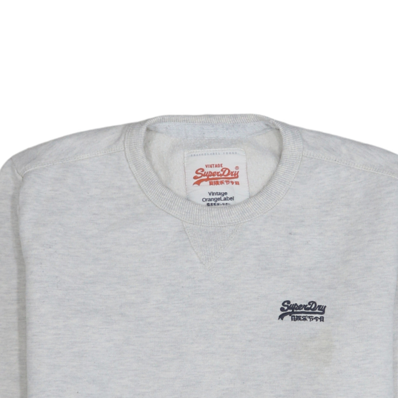 Superdry Men's Grey L Vintage Orange Label Crew Neck Sweatshirt
