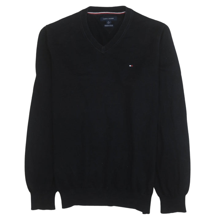 Tommy Hilfiger Men’s Black V-Neck Cotton Pullover Sweater XL