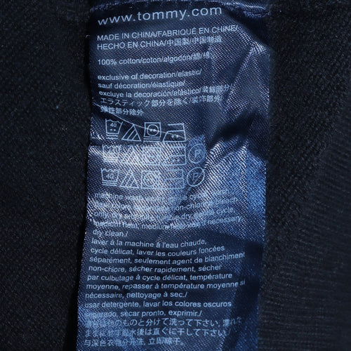 Tommy Hilfiger Men’s Black V-Neck Cotton Pullover Sweater XL
