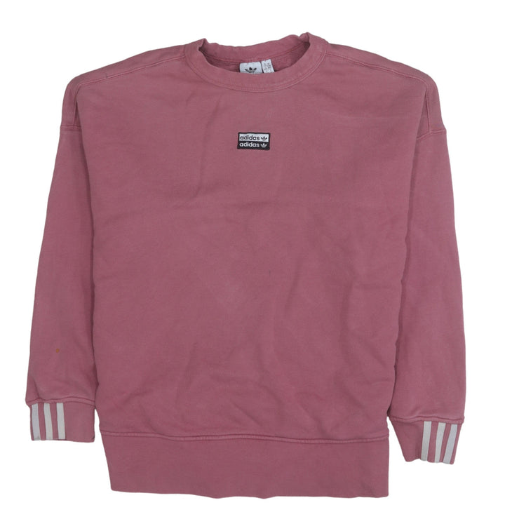 Adidas Womens Pink Crew Neck Long Sleeve Sweatshirt UK 14
