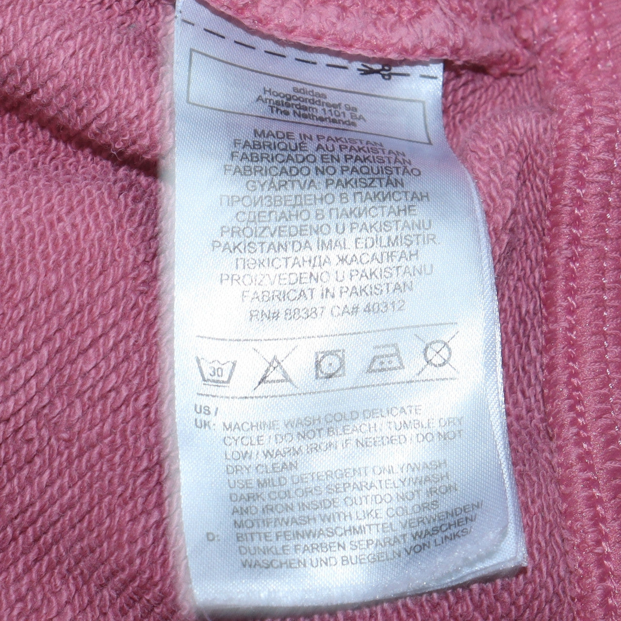 Adidas Womens Pink Crew Neck Long Sleeve Sweatshirt UK 14