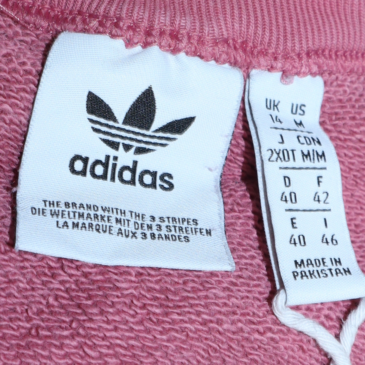 Adidas Womens Pink Crew Neck Long Sleeve Sweatshirt UK 14