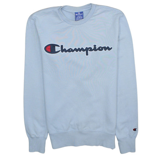 Champion Men's Blue Small Pullover Sweatshirt with Logo