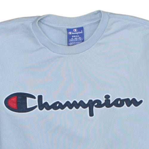 Champion Men's Blue Small Pullover Sweatshirt with Logo