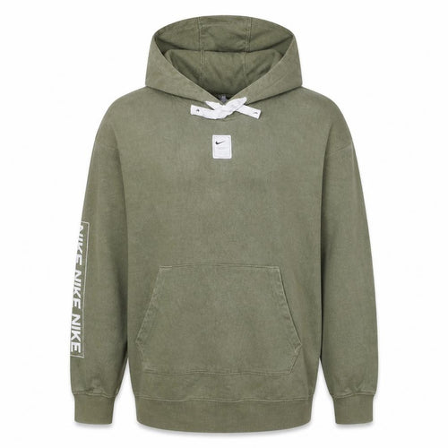 Nike Men's Green Pullover Hoodie L Dri-Fit Sports Sweatshirt