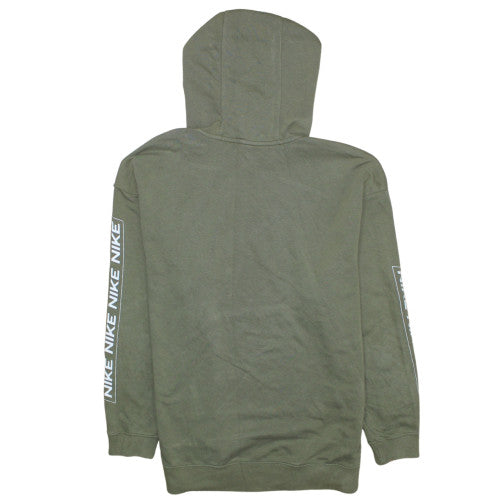 Nike Men's Green Pullover Hoodie L Dri-Fit Sports Sweatshirt
