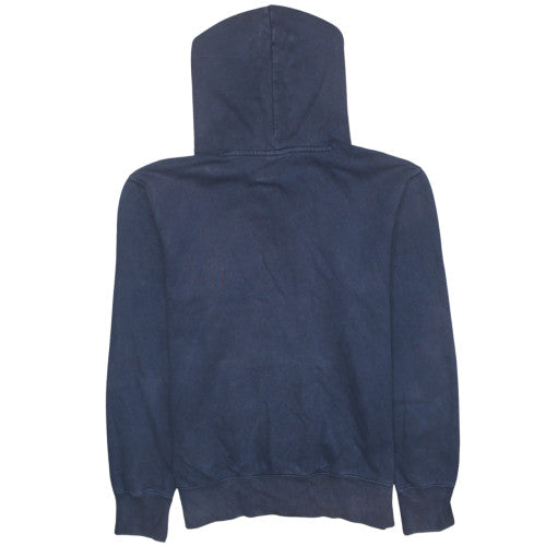 Champion Men's Blue Pullover Hoodie Medium Graphic Logo Fleece