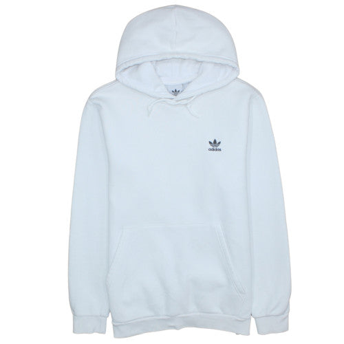 Adidas Men's White Pullover Hoodie L Regular Fit Fleece Sweatshirt