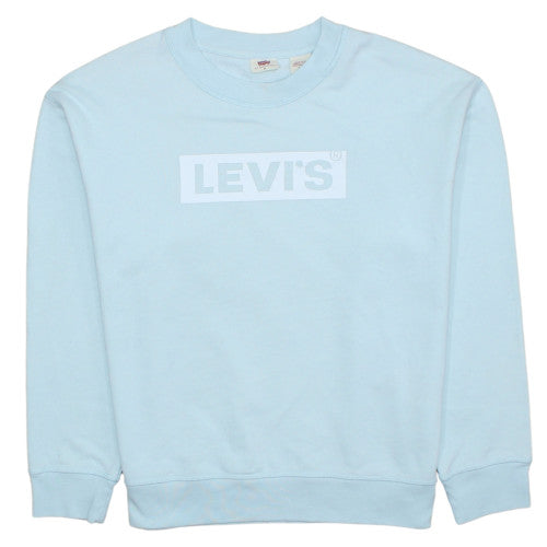 Levi's Women's Blue Logo Crew Neck Pullover Sweatshirt M