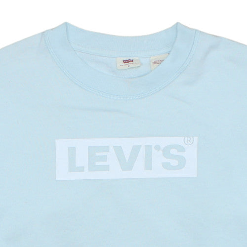Levi's Women's Blue Logo Crew Neck Pullover Sweatshirt M
