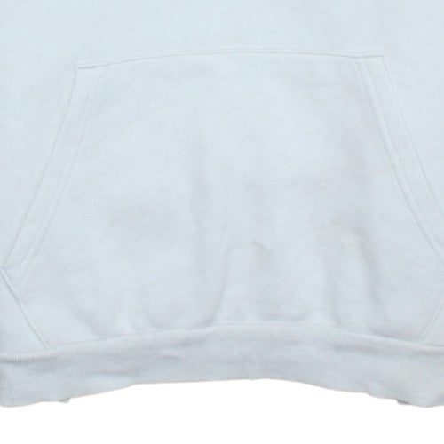 Puma Women White Pullover Hoodie Medium Logo Print Casual