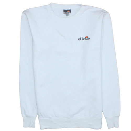 Ellesse Womens White XS Crew Neck Pullover Sweatshirt