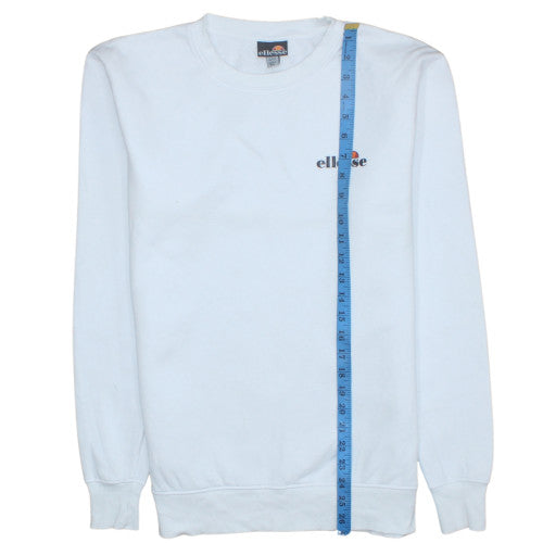 Ellesse Womens White XS Crew Neck Pullover Sweatshirt