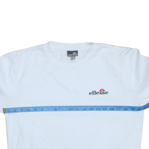 Ellesse Womens White XS Crew Neck Pullover Sweatshirt