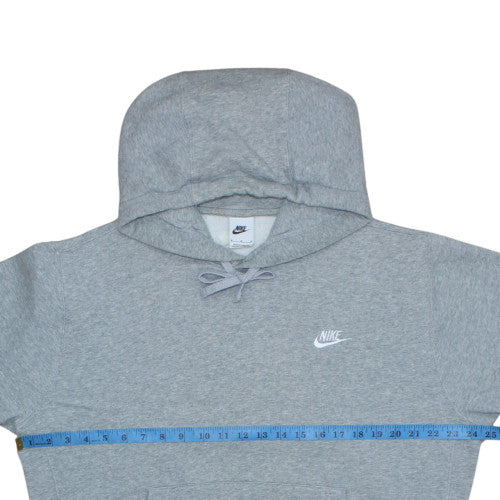 Nike Men's Grey Pullover Hoodie M Regular Fit Fleece Sweatshirt