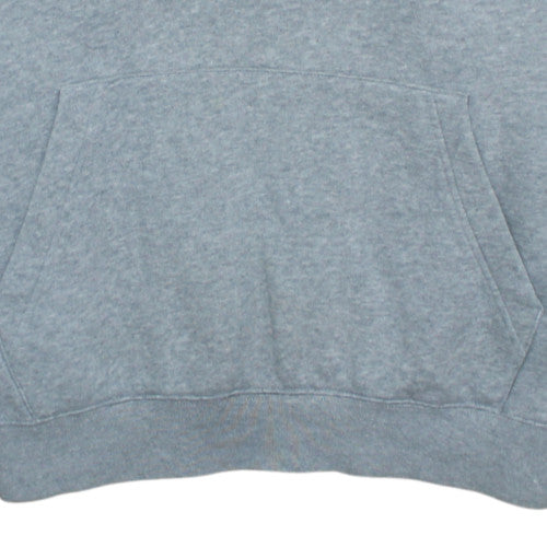 Nike Men's Grey Pullover Hoodie M Regular Fit Fleece Sweatshirt