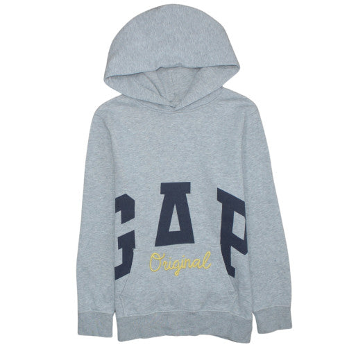 GAP Teens Grey Pullover Hoodie XL Fleece Embroidered Logo Sweatshirt