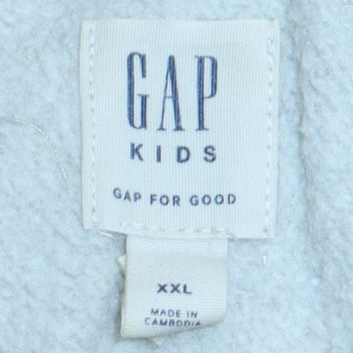 GAP Teens Grey Pullover Hoodie XL Fleece Embroidered Logo Sweatshirt