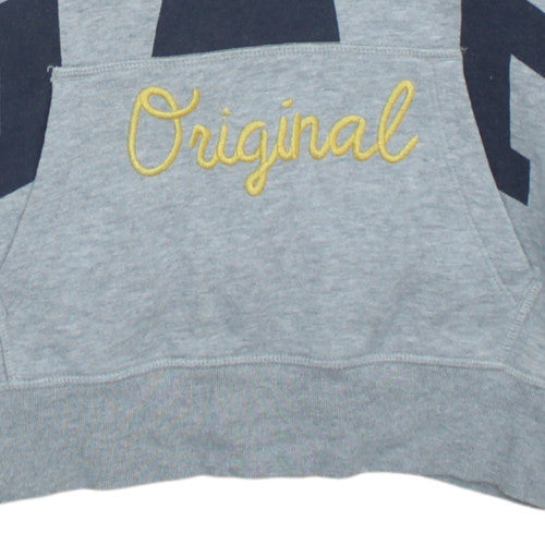 GAP Teens Grey Pullover Hoodie XL Fleece Embroidered Logo Sweatshirt