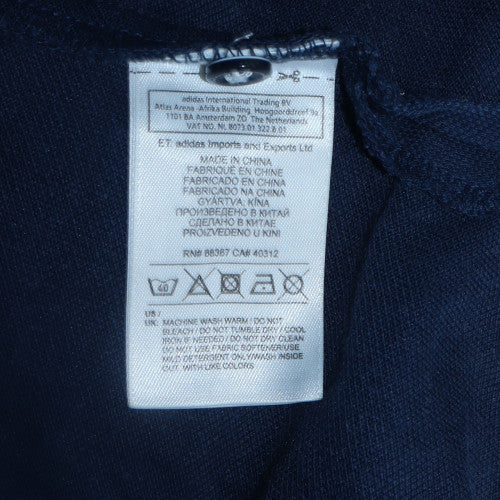 Adidas Men's Navy Blue Short Sleeve Polo Shirt Size M Cotton