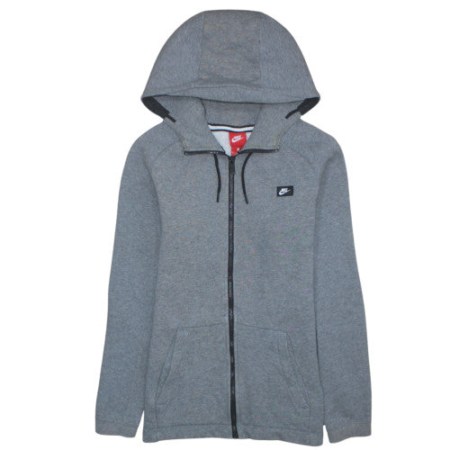 Nike Men's Grey Full Zip Hoodie M Regular Fit Fleece
