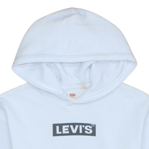 Levi's Men's White Relaxed Fit Logo Pullover Hoodie Size S