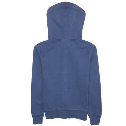 GAP Womens Blue Full Zip Hoodie Medium Cotton Logo Casual