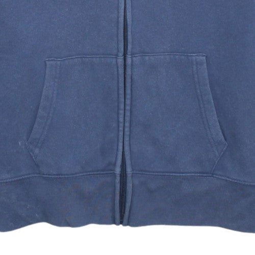 GAP Womens Blue Full Zip Hoodie Medium Cotton Logo Casual
