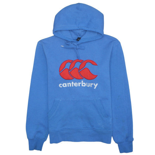 Canterbury Men's Blue Pullover Hoodie Size S Logo Sports Sweatshirt