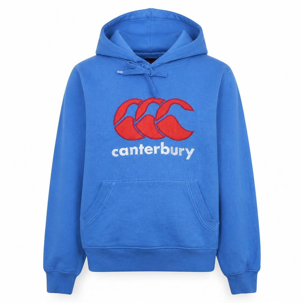 Canterbury Men's Blue Pullover Hoodie Size S Logo Sports Sweatshirt