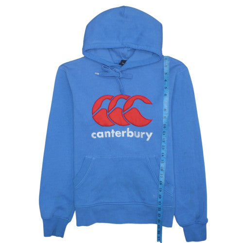 Canterbury Men's Blue Pullover Hoodie Size S Logo Sports Sweatshirt