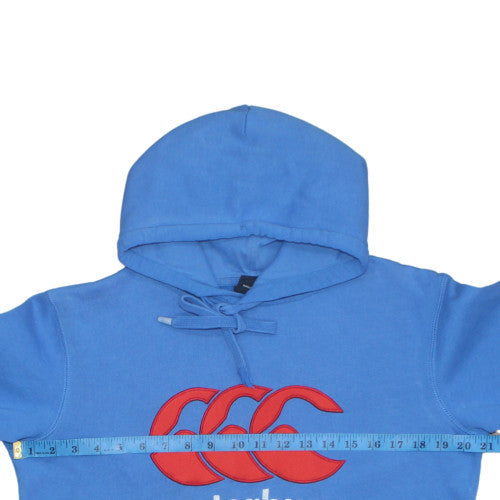 Canterbury Men's Blue Pullover Hoodie Size S Logo Sports Sweatshirt