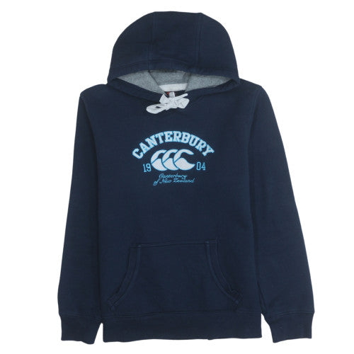 Canterbury Womens Navy Hoodie Size 16 Pullover Cotton Blend