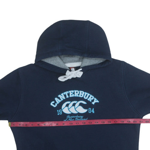 Canterbury Womens Navy Hoodie Size 16 Pullover Cotton Blend