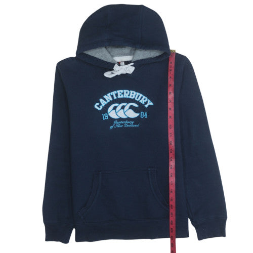 Canterbury Womens Navy Hoodie Size 16 Pullover Cotton Blend