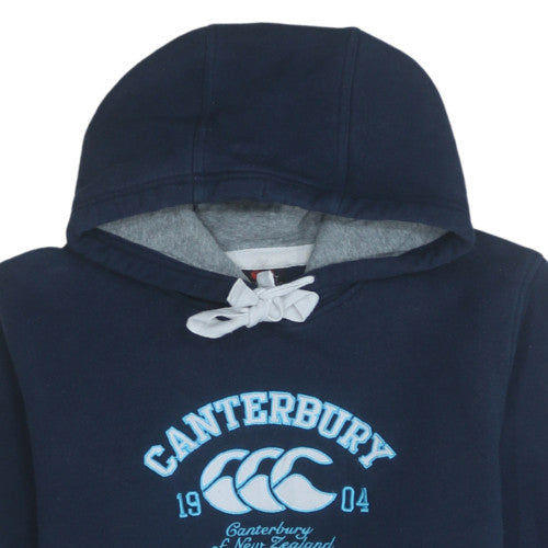 Canterbury Womens Navy Hoodie Size 16 Pullover Cotton Blend