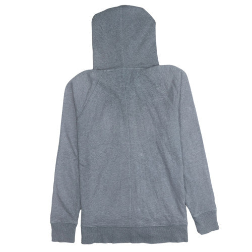 GAP Women Grey Full Zip Hoodie L Cotton Casual Sweatshirt