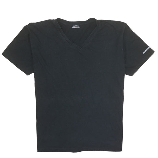 Kappa Men's Black XL V-Neck Cotton Short Sleeve T-Shirt