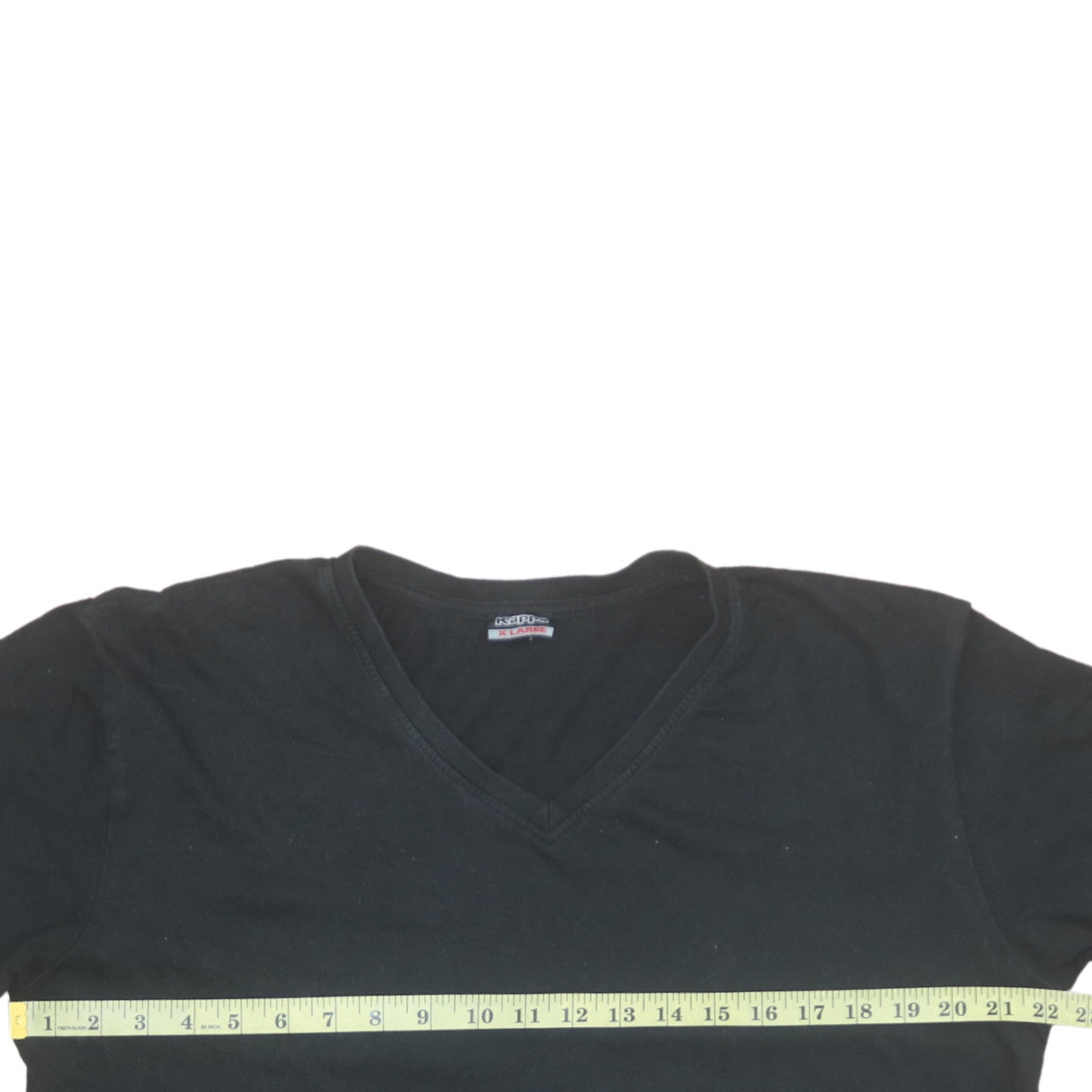 Kappa Men's Black XL V-Neck Cotton Short Sleeve T-Shirt