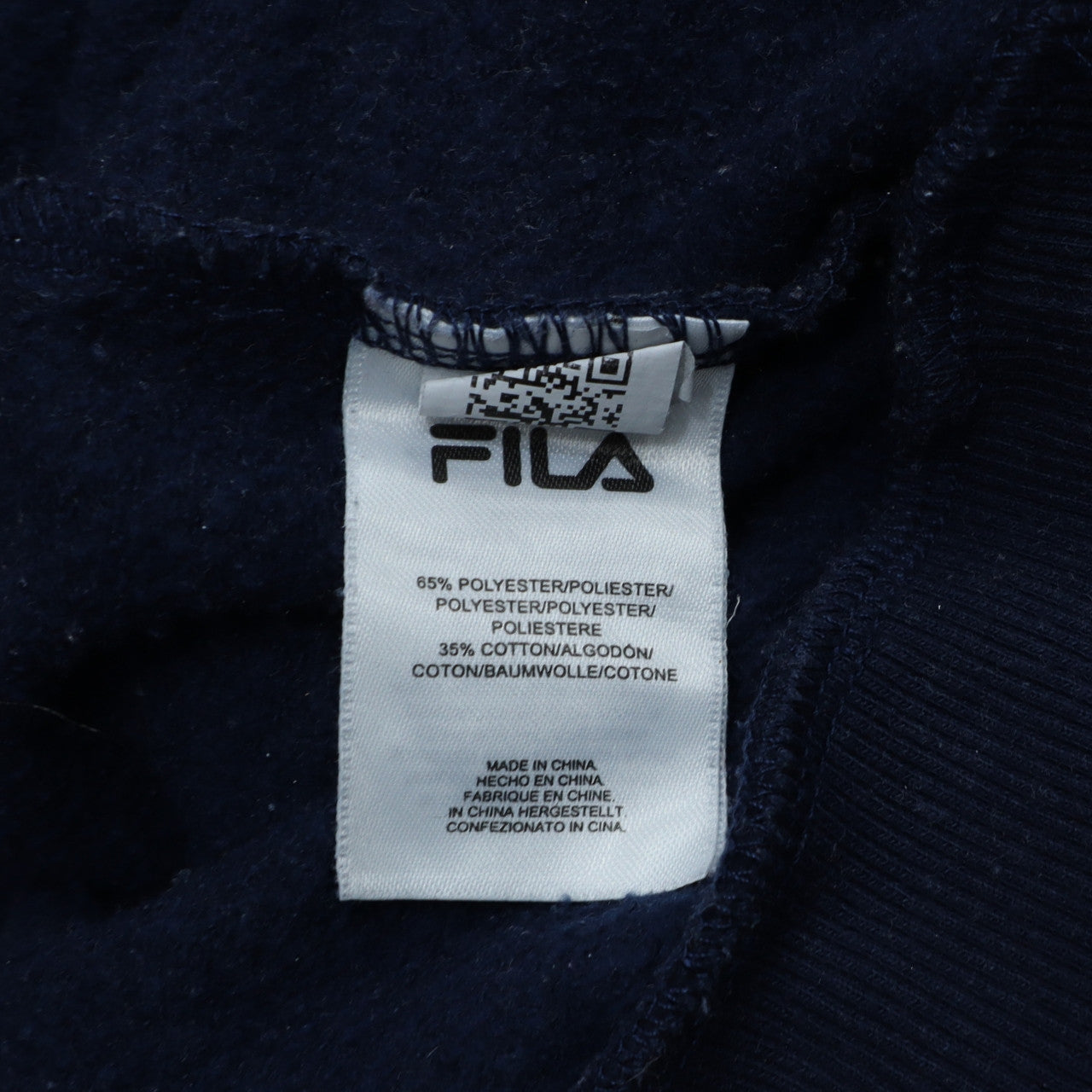 FILA Men’s Blue Pullover V-Neck Sweatshirt M Regular Fit