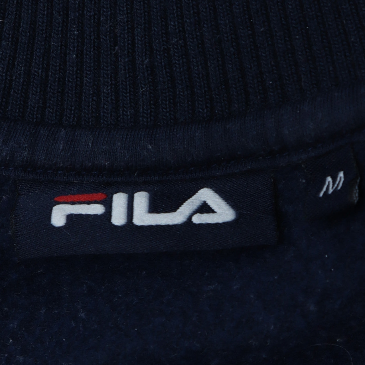 FILA Men’s Blue Pullover V-Neck Sweatshirt M Regular Fit