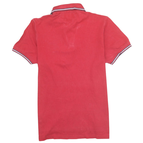 Tommy Hilfiger Men's Red Slim Fit Organic Cotton Polo Shirt L