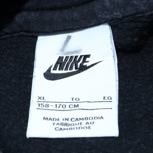 Nike Teens Black Pullover Hoodie XL Fleece Logo Sportswear