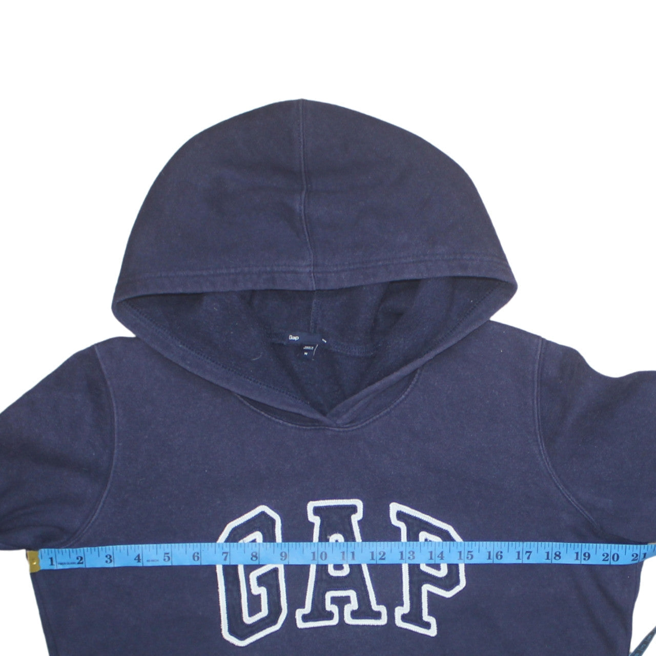 GAP Women Navy Blue Pullover Hoodie Medium Cotton Blend