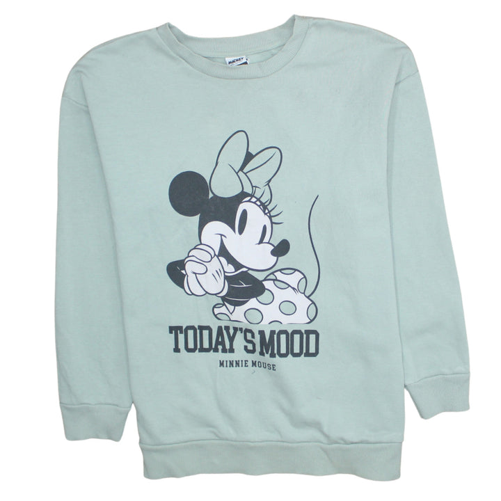 George Women Green Minnie Mouse Graphic Pullover Sweatshirt Size 16-18