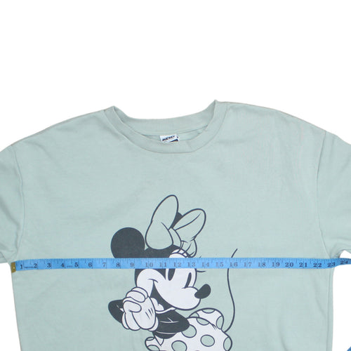 George Women Green Minnie Mouse Graphic Pullover Sweatshirt Size 16-18