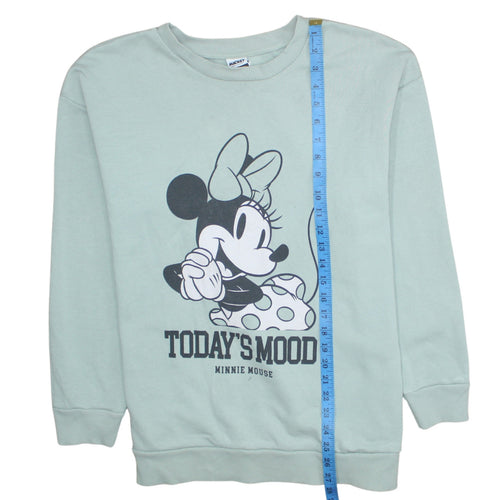 George Women Green Minnie Mouse Graphic Pullover Sweatshirt Size 16-18