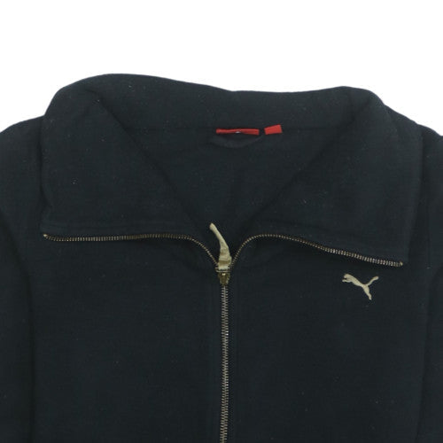 Puma Womens Black XS Full Zip Sweatshirt with Gold Logo
