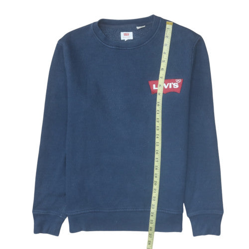 Levi's Men's Blue Crew Neck Cotton Sweatshirt Size M